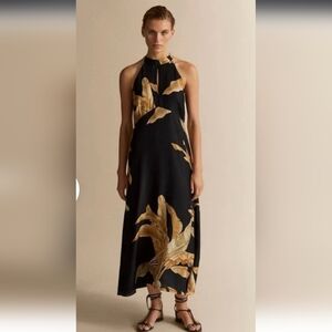 Massimo Dutti Palm print dress